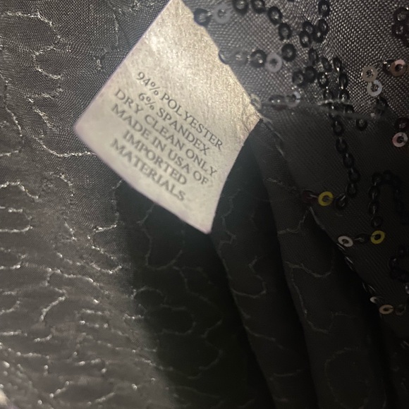 Caroline rose black sequin blouse cardigan set 1X - Picture 6 of 11